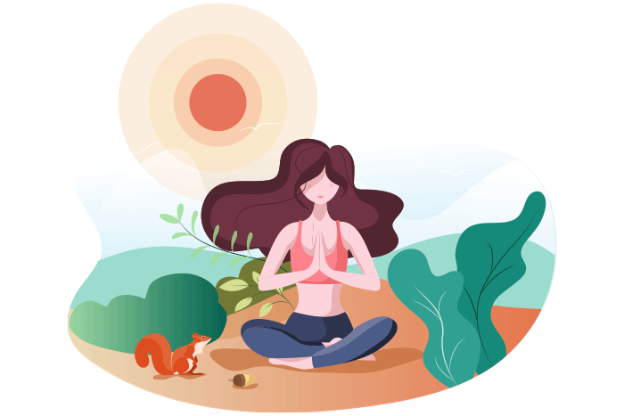 online yoga class with good atmosphere